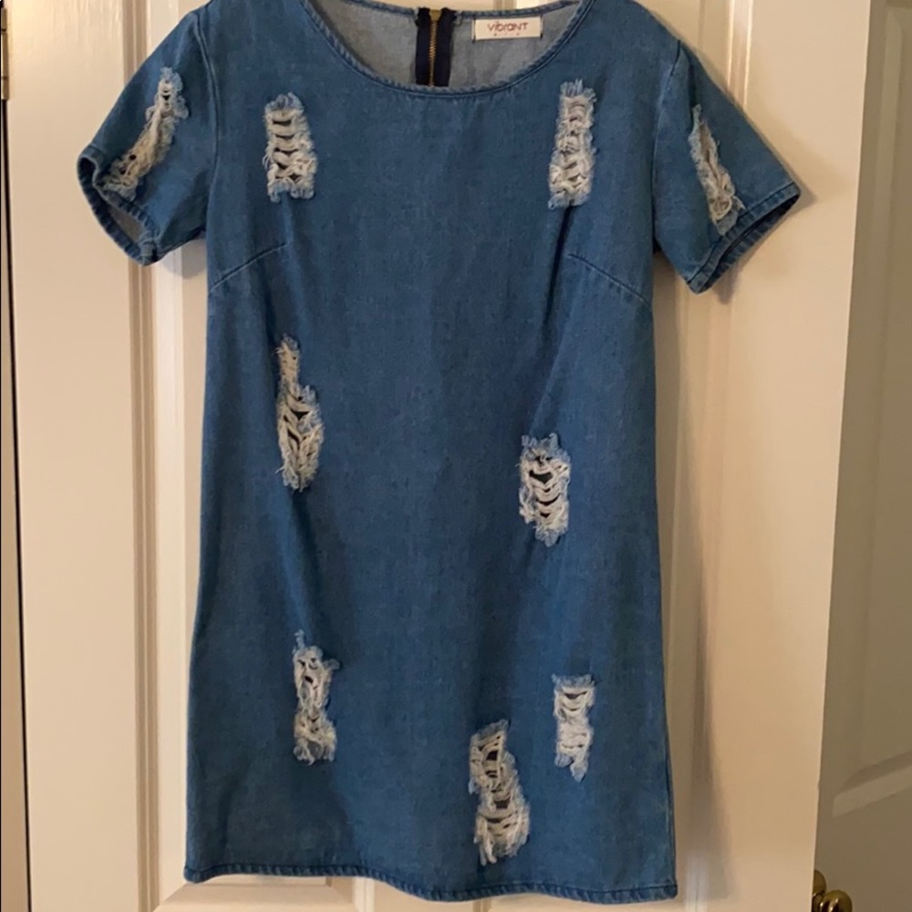 Vintage denim mini dress